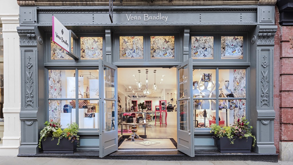 A store front with a window display.